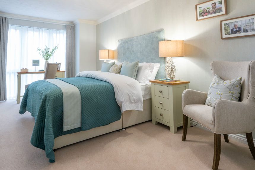 Senior Living Bespoke Contract Bedside Tables & Dressing Table